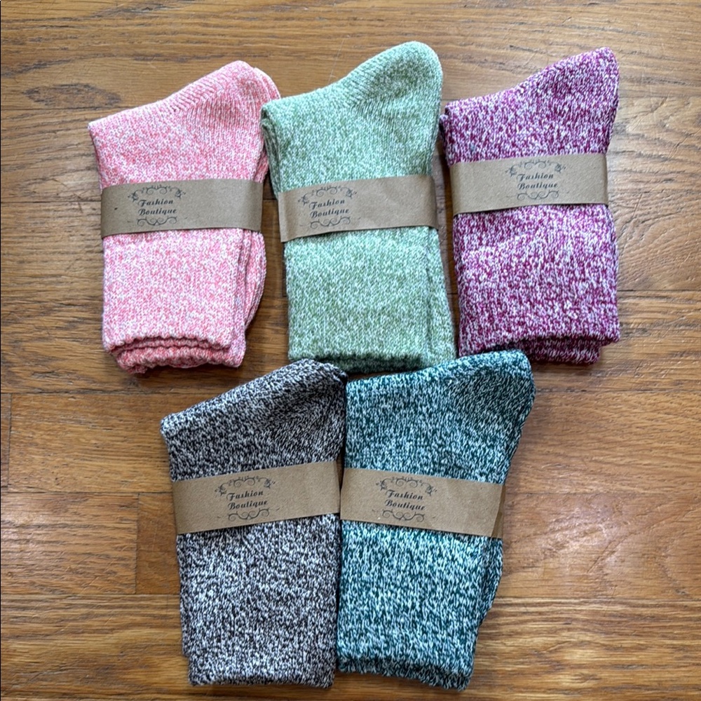 Cozy Knit Socks Set - Multicolor